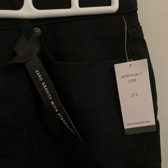 NWT Banana Republic high waisted black jeans - Picture 2 of 3